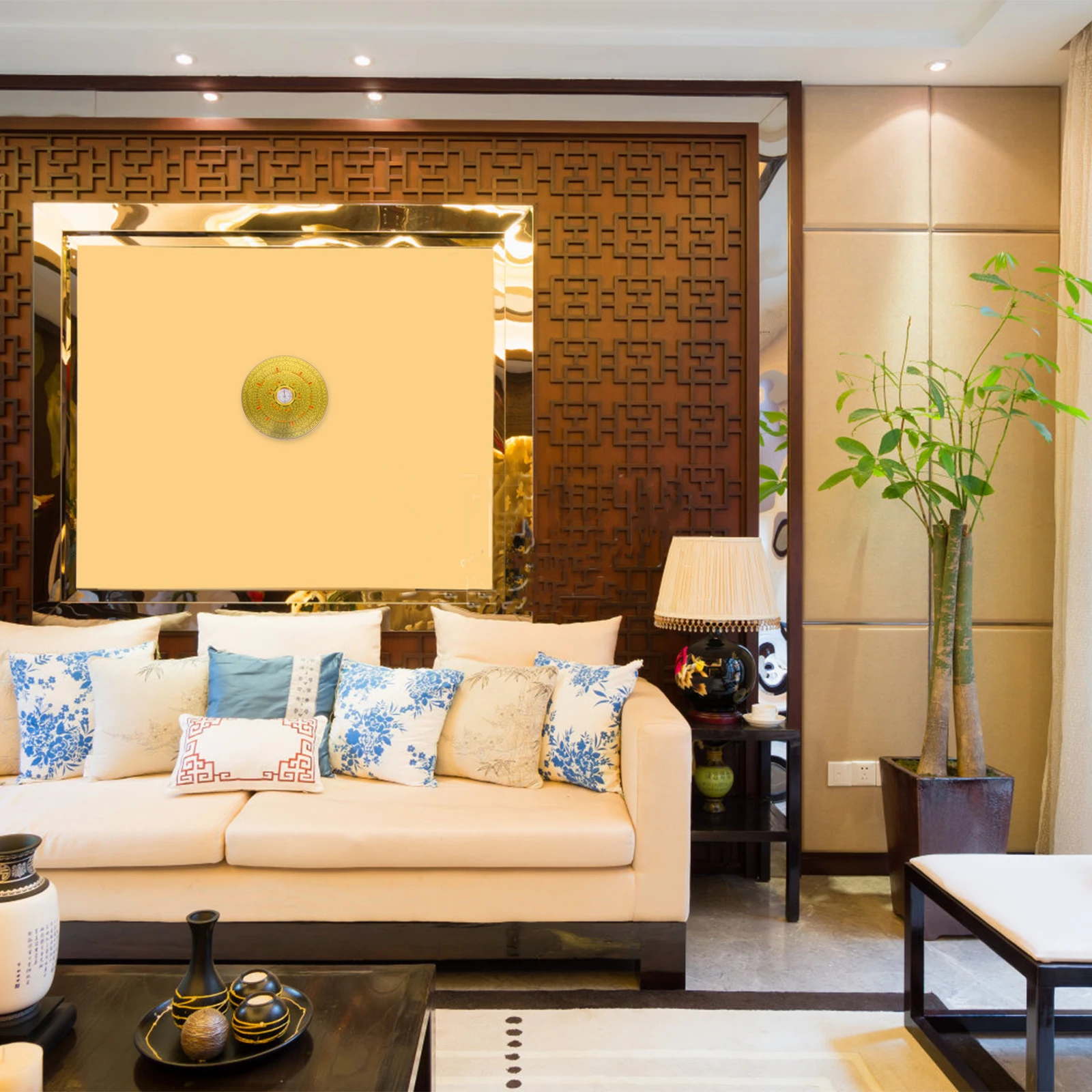 

1pc Alloy Compass Chinese Style Fine Craftsmanship Feng Shui Decor Desktop Round Shape Metal Pan Outdoor