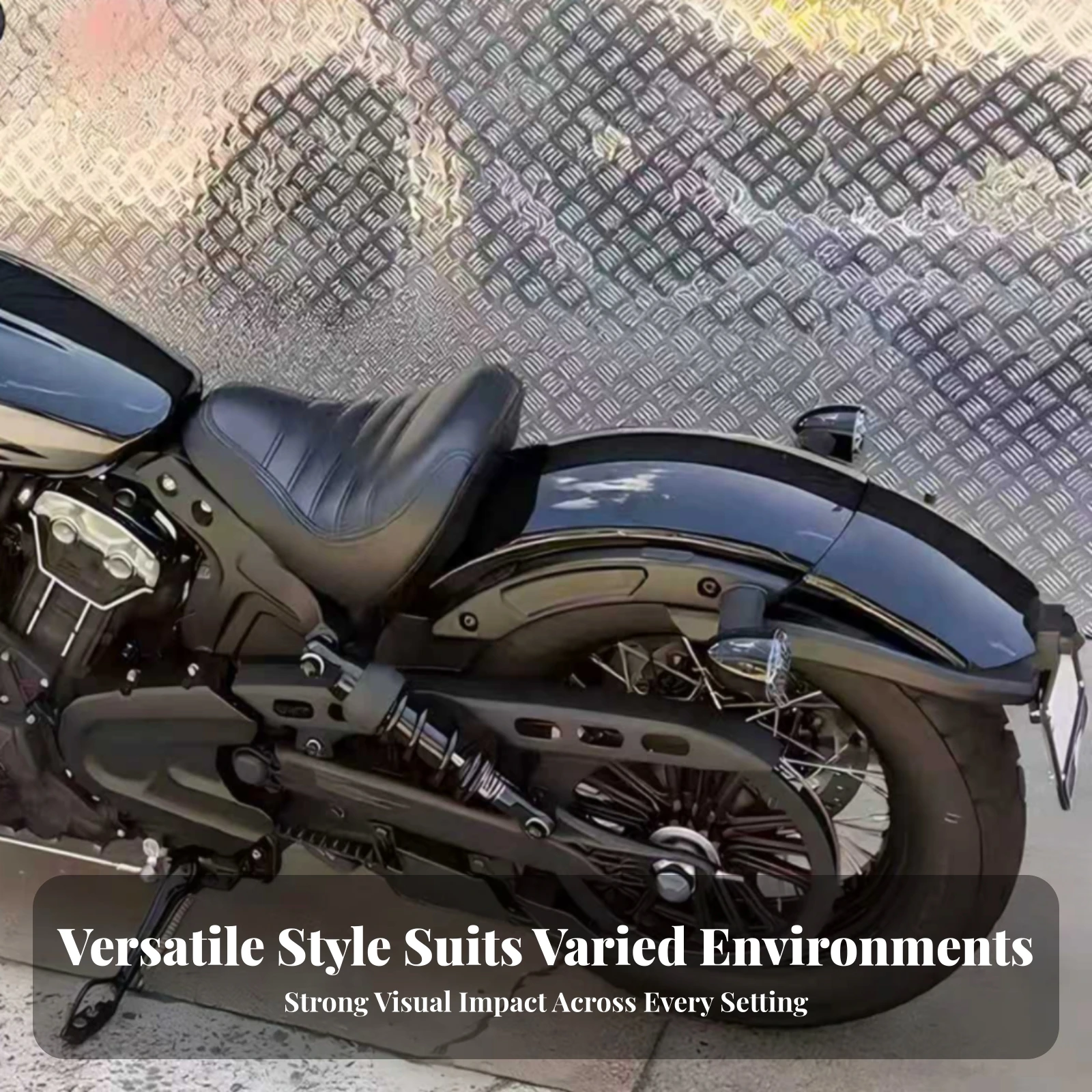 Extended Rear Mudguard Sleek Motorcycle Rear Mudguard Contouring Mudguard Long-Lasting Fenders Impact-Resistant