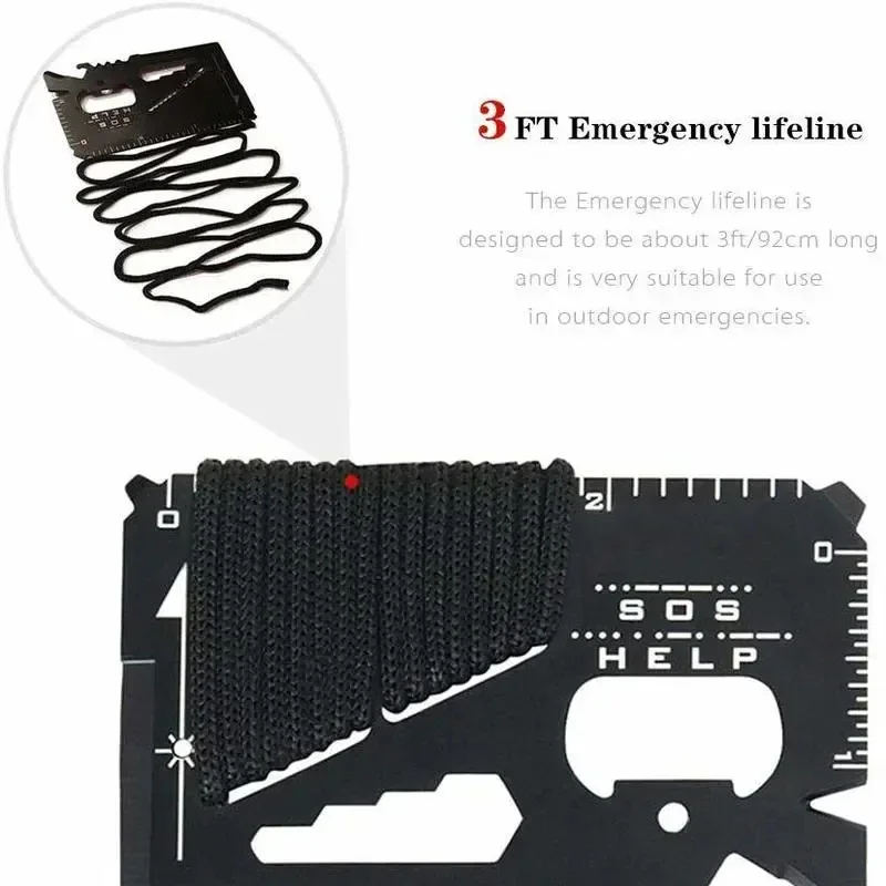 EDC Credit Card Multifunctional Pocket Hunting Knife Outdoor Sports Camping Hiking SOS Survival Rescue Emergency Tools