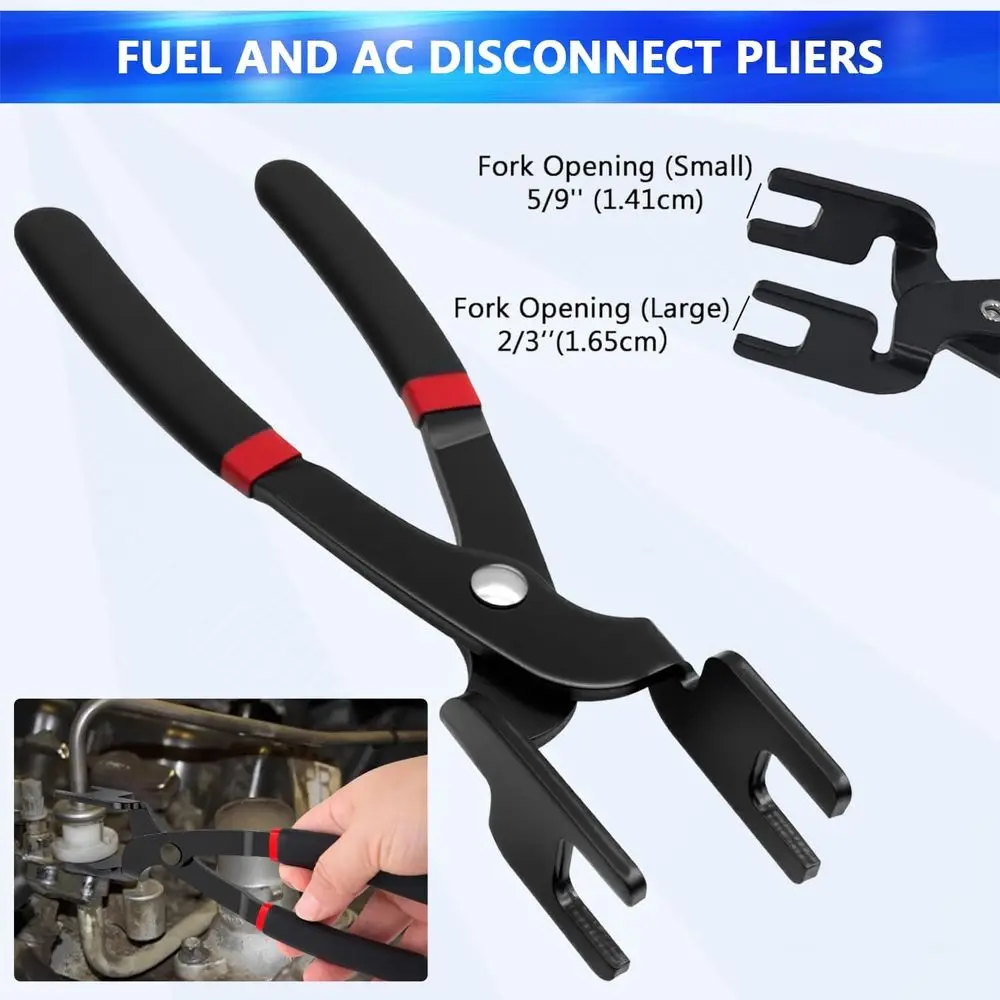 46pcs Master Quick Disconnect Tool Set Fuel Line Disconnect Tool Kit for Automotive A/C Fuel & Transmission Systems, Fuel Line R