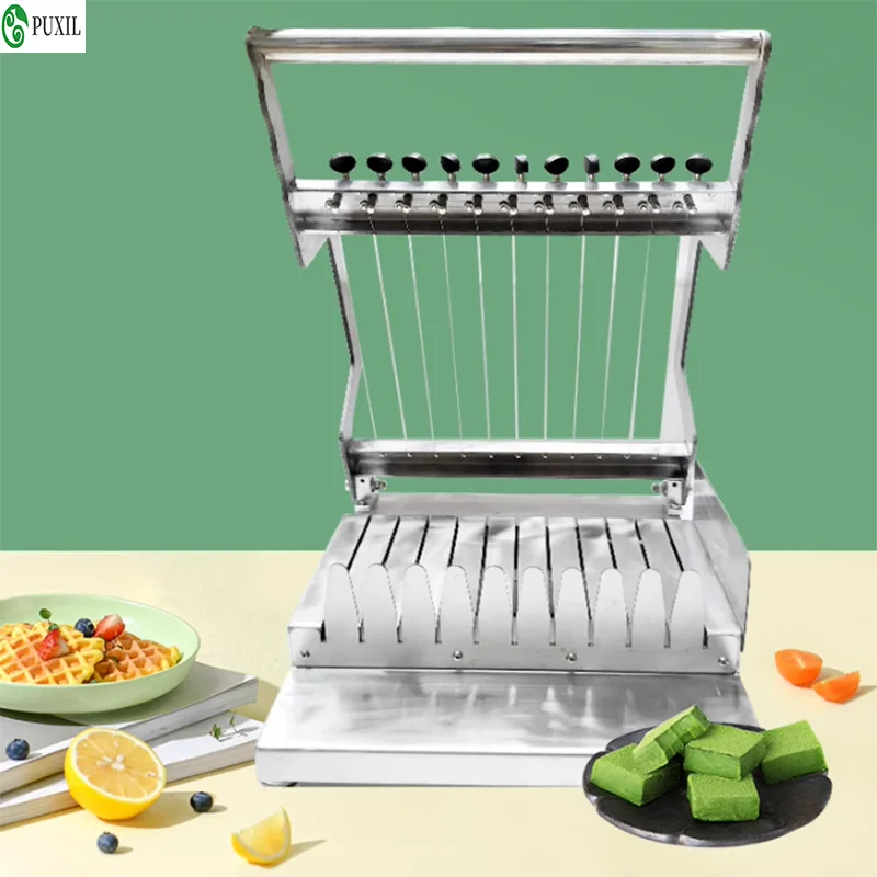 Commercial manual chocolate guitar cutting machine, chocolate cake gummy cutting machine, cheesecake soap bar cutting machine