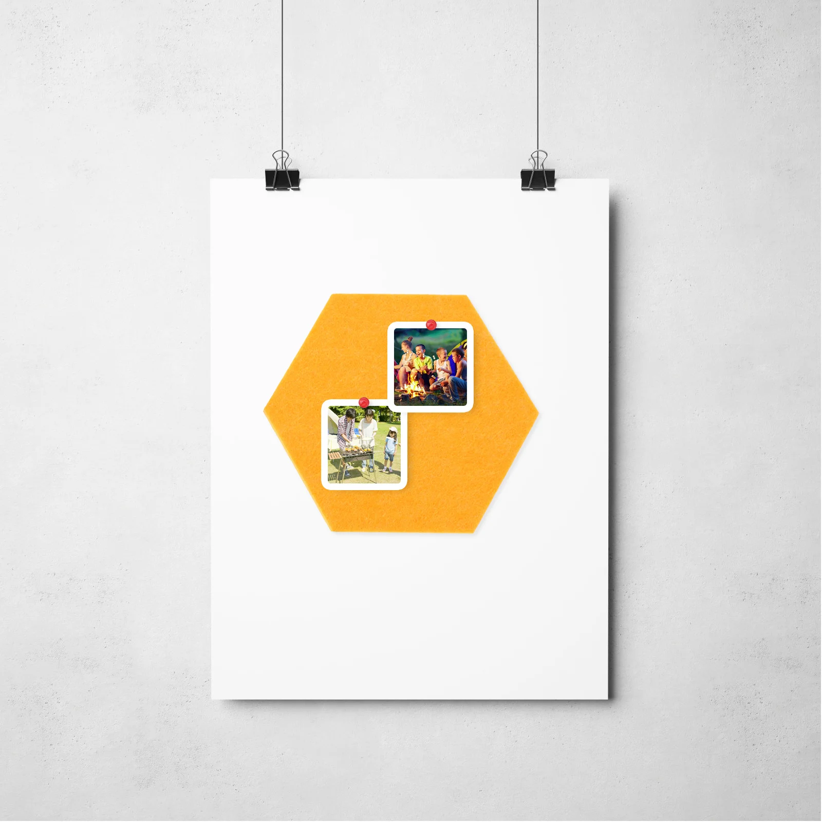 

8 Pcs Felt Board Wall Sticker Hexagon Tack Pin Boards Decoration Display Tiles for Pinboards