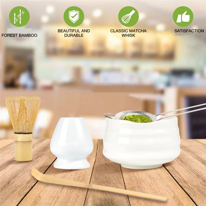 

A89Q-5PC Домашний чайный сервиз ручной работы Matcha, подставка для инструментов, набор чаш для матча, совок для чая, чайный венчик, держатель для венчика, подставка для чажэнь, воронка Du