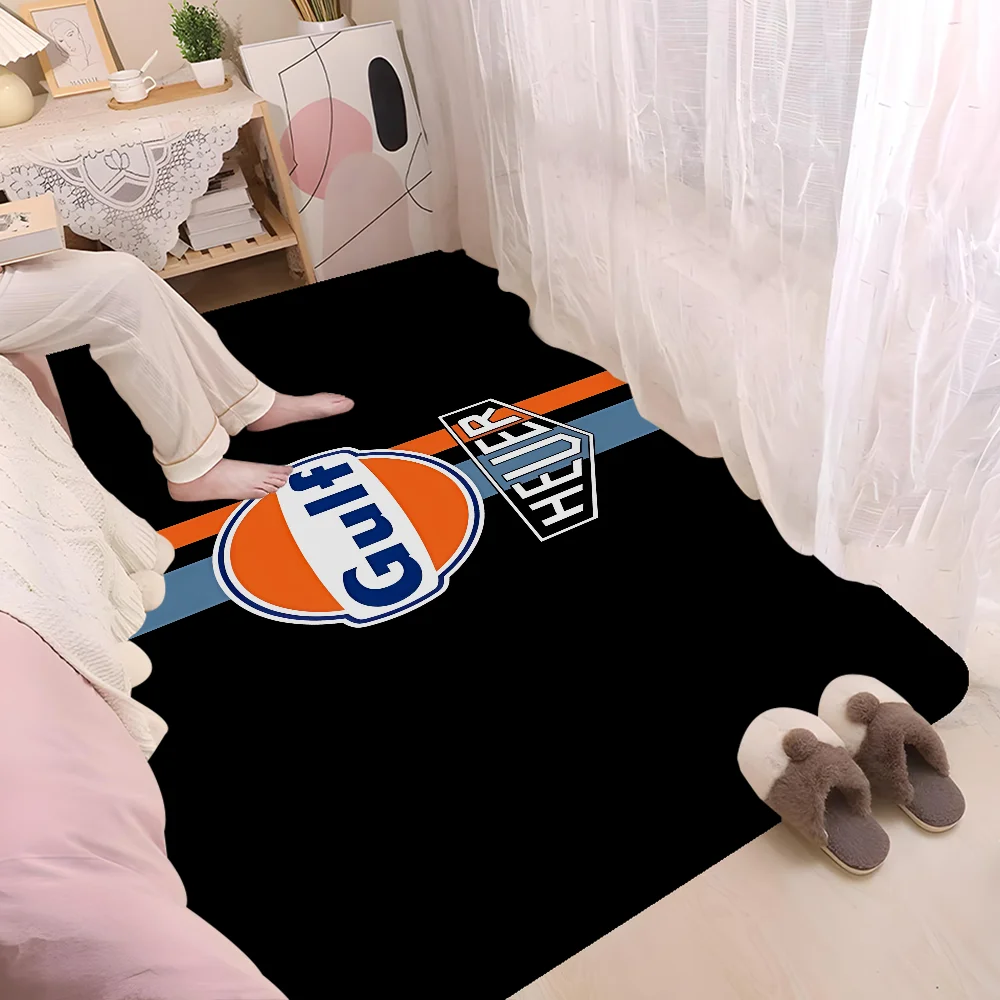 G-Gulf Racing Car Entrance Door Mat Washable Non-Slip Living Room Sofa Chairs Area Mat Kitchen Welcome Doormat