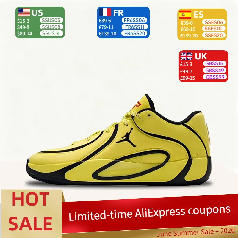 Tênis de Basquete Masculino Nike Jordan Tatum 4 - Amarelo/Preto, Moderno, Ajuste Confortável, Suporte, Durável, Responsivo HQ4613-700