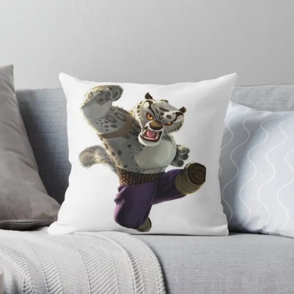 Tai Lung Kungfu Panda  Printing Throw Pillow Cover Comfort Soft Waist Bedroom Office Car Square Pillows not include One Side