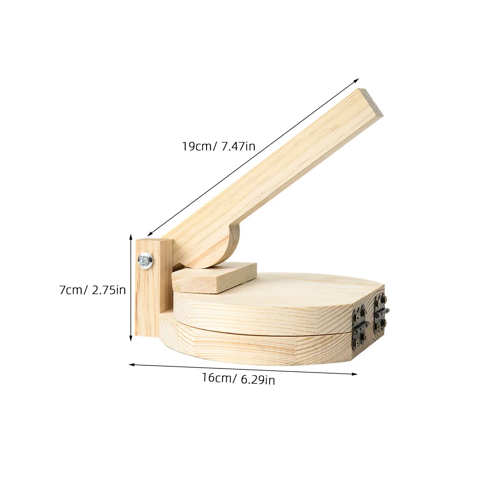 1Pcs Wooden Dumpling Wrapper Presser Log Color Kitchen Dough Pressing Mold Dumpling Maker Tool Home Use Wooden Dough Presser