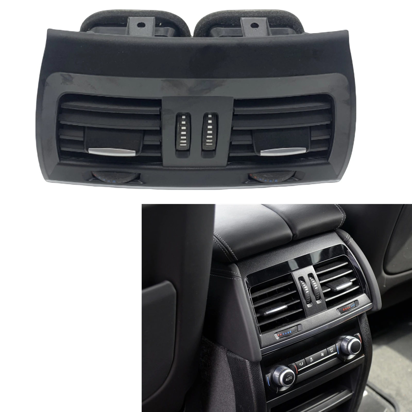 Car Inner Side A/C Air Vent Grille Assembly Conditioning Panel Outlet Frame Grill For BMW X5 F15 X6 F16 2014-2018