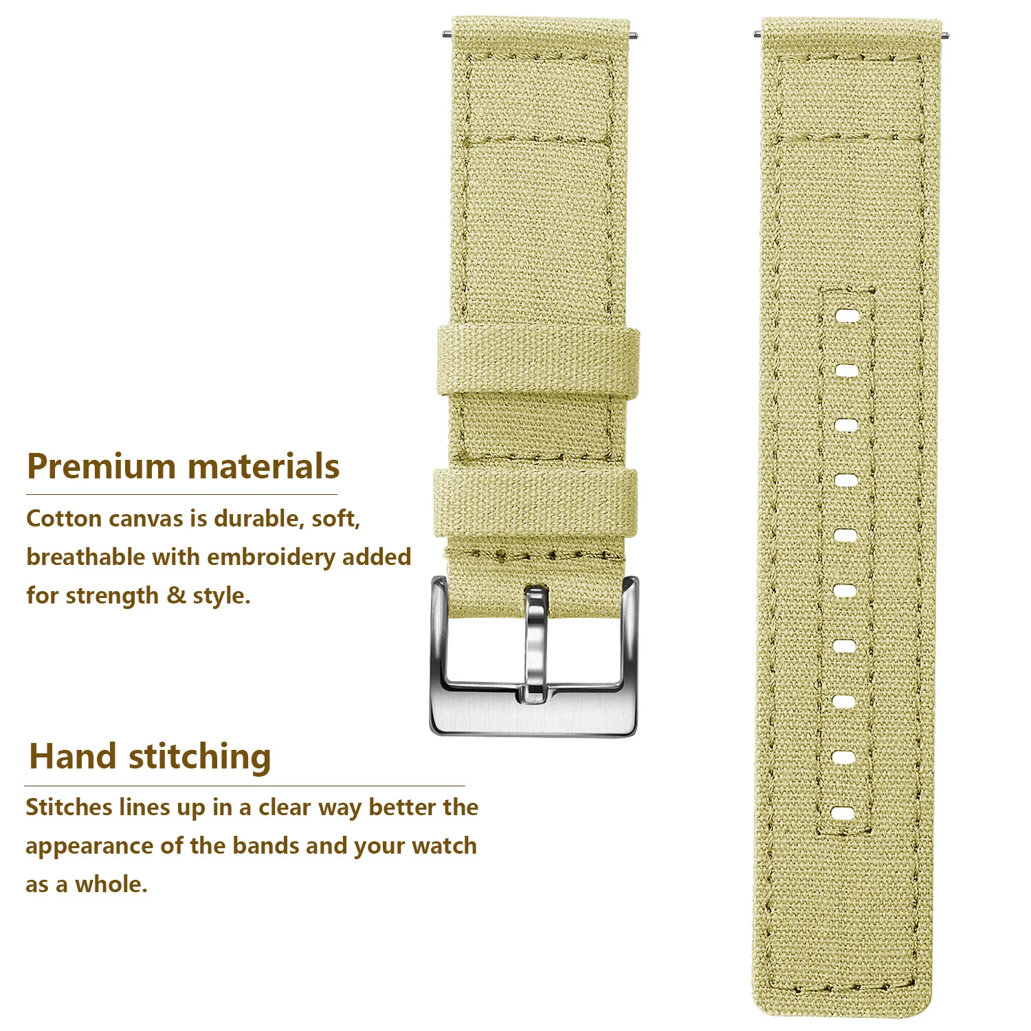 Canvas Quick Release SAMCO Watch Band 20mm 22mm Replacement Watch Straps for Men Women