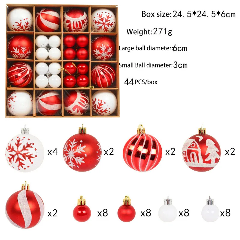 

Creative Painted Christmas Tree Ornament, Hanging Ball, Pendant for Holiday Party, DIY Craft