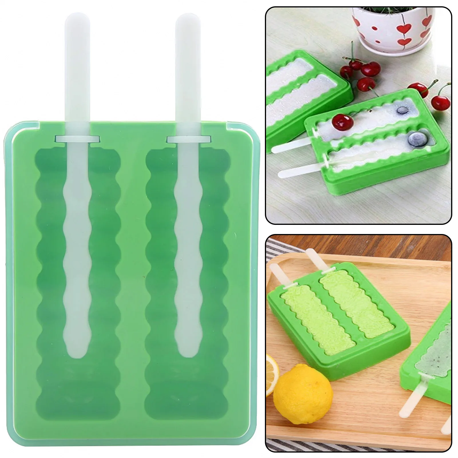 2 cavities long twist heliciform shape silicone chocolate lollipop ice cream popsicle mold cake pop mould for baking