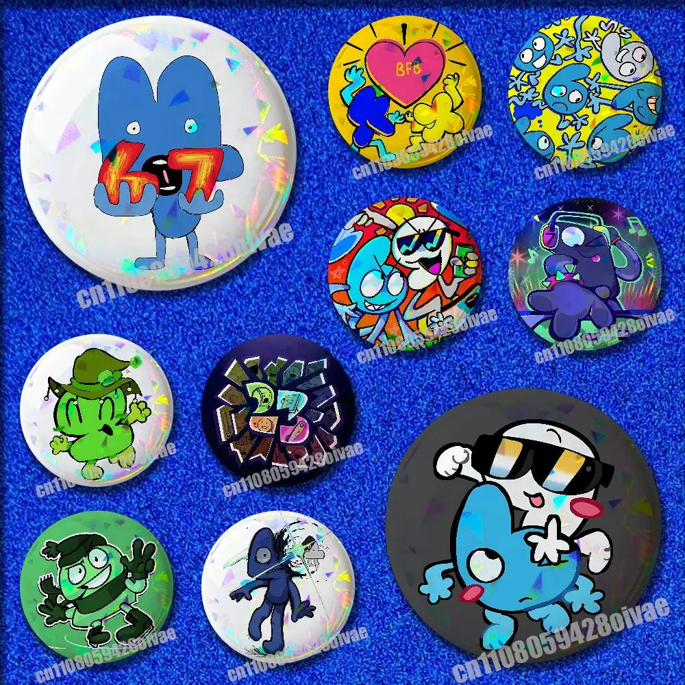 Bfdi B-Battle For Dream Island Insignia Badge Cover For Round Pin Brooch Decoration 32mm 25mm 44mm 75mm 58mm