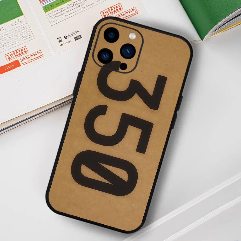 Funda de teléfono Yeezy Zebra 350 FUNDA para IPhone 12 11 13 14 15 16 Max Pro Plus Mini funda negra de silicona suave