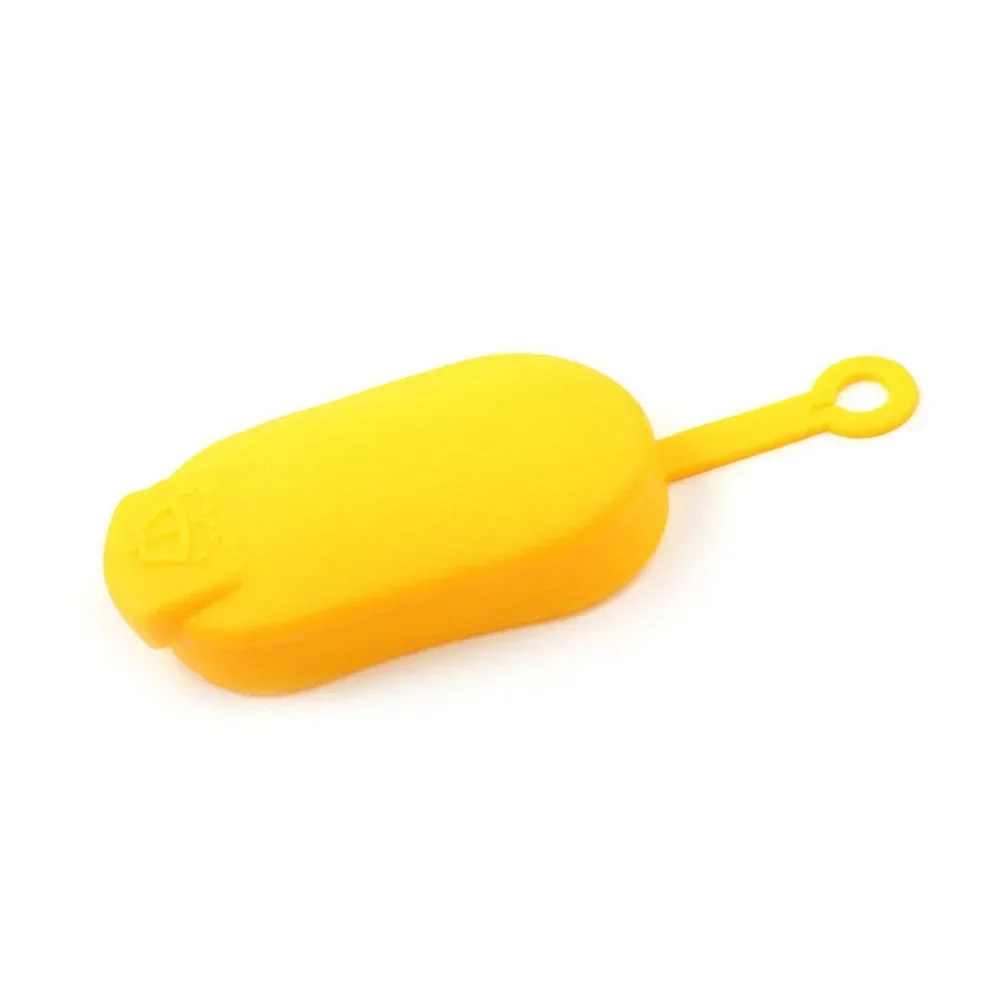 1pc Windshield Washer Cover Fluid Reservoir Cap Tank For Clio Megane Laguna Yellow Plastic Car Modification Maintenance