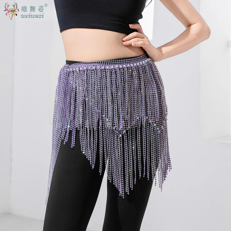 Ceinture de danse du ventre pour femmes, écharpe de hanche à pampilles, accessoires de compétition pour enfants et adultes, ceintures d'entraînement pour filles, enveloppes de diamants AB