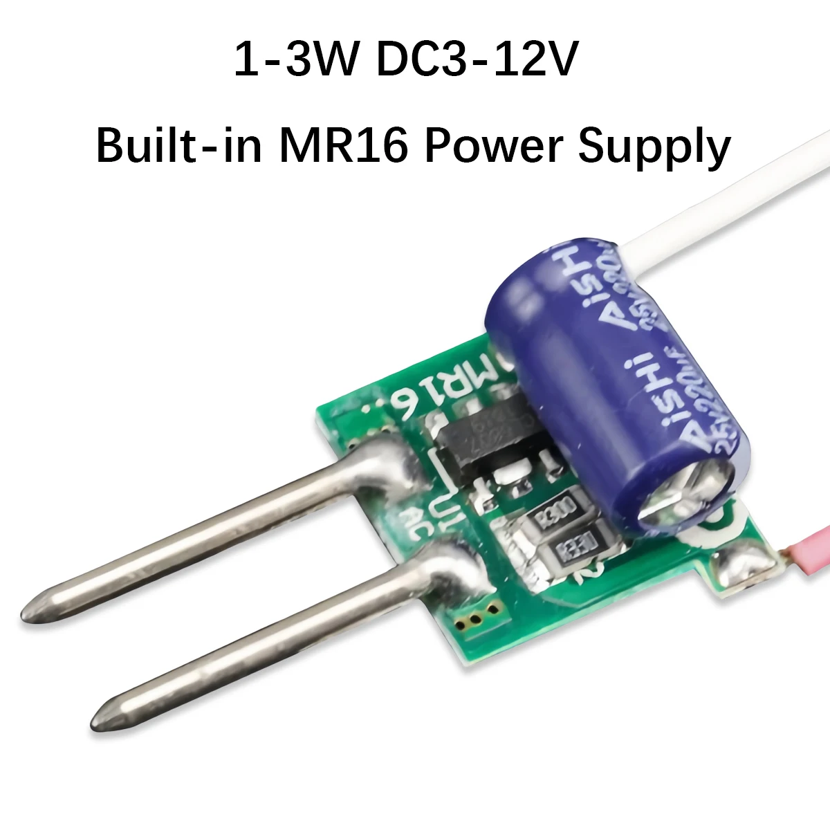 

10 PCS 12V Low-Voltage Input LED Driver for 1-3×1W MR16 Spotlights, Candle Bulbs, and Filament Lamps