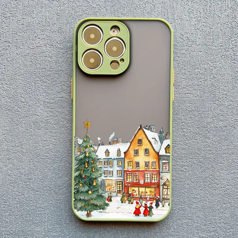 Ins Cartoon-Weihnachtsstil-Telefonhülle für iPhone 17 16 Pro Max 15 14 13 12 11 Pro Max XR XS X 16 Plus Straßenbild-Telefonabdeckungen – Detail 10