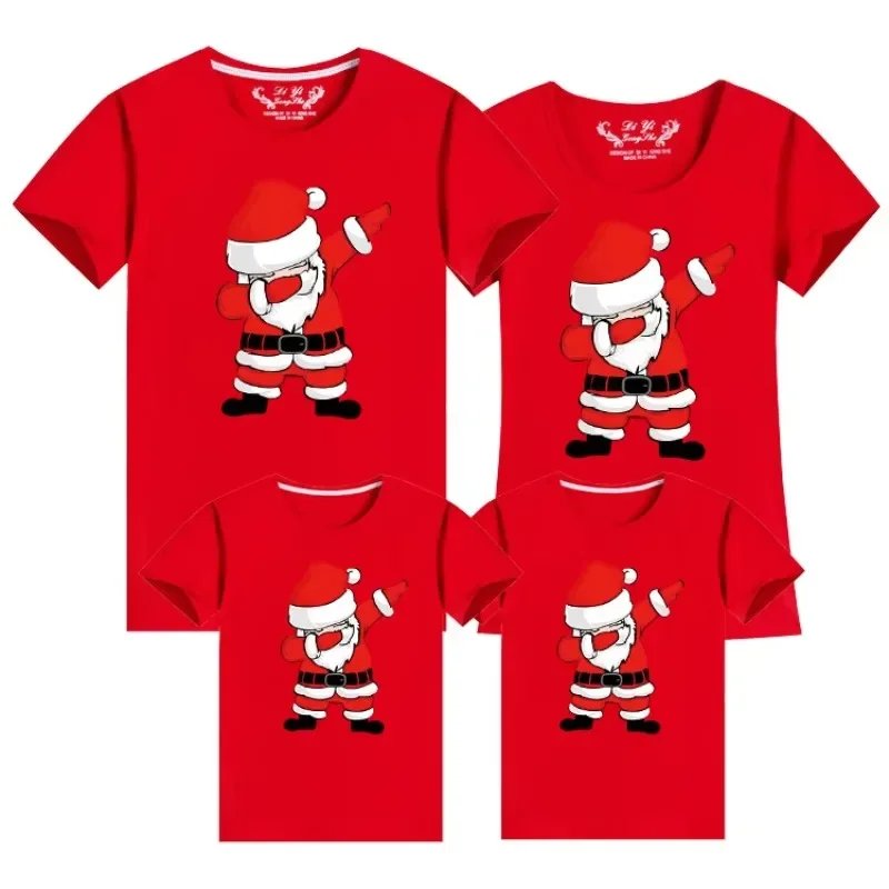 Merry Christmas Family Matching T-shirt Mommy Daddy Daughter Son Funny Christmas T-shirt Clothes Mom Dad Kids Baby Tees Outfits