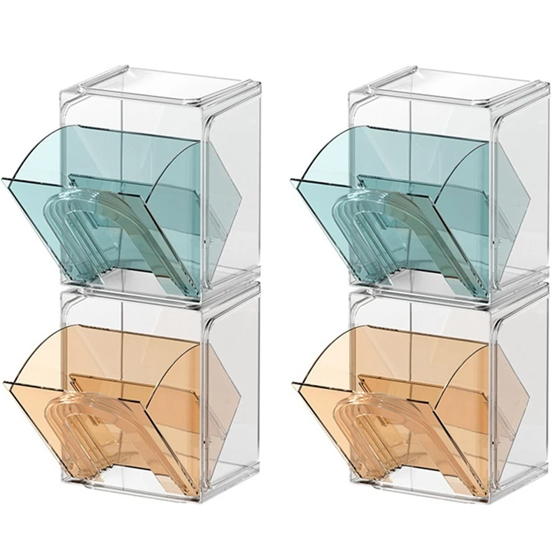 

4 PCS Tea Bag Organizer Capsule Coffee Sugar Container With Lid Tea Desktop Organizer