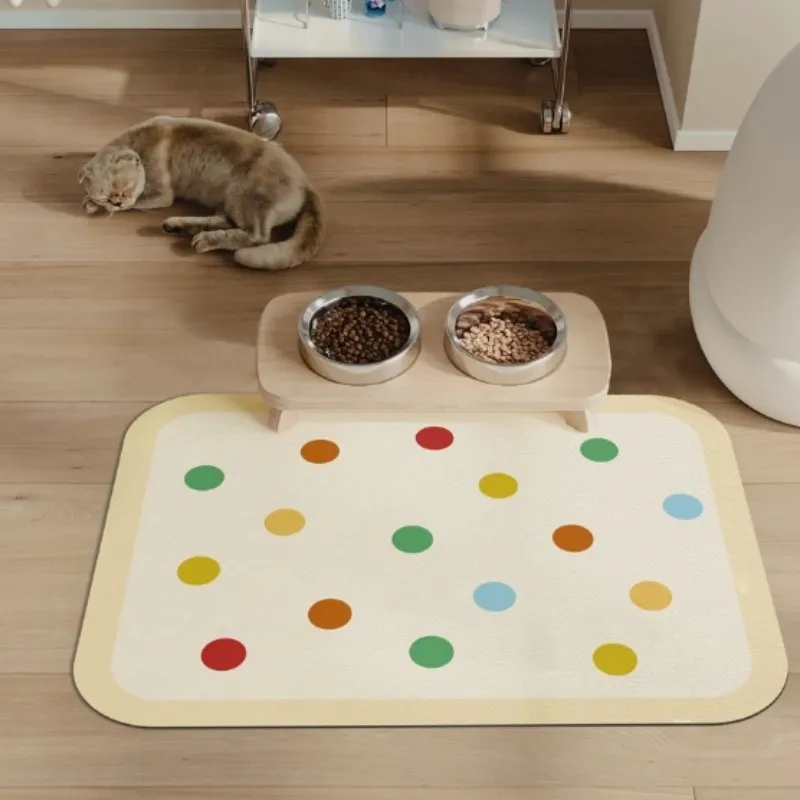 VIKAMA Pet Dog Wasserabsorbierendes Plazenta, Hundefutter Plazenta und Katzenfutter Plazenta Auslaufsichere und spritzwassergeschützte große Anti-Rutsch-Matte