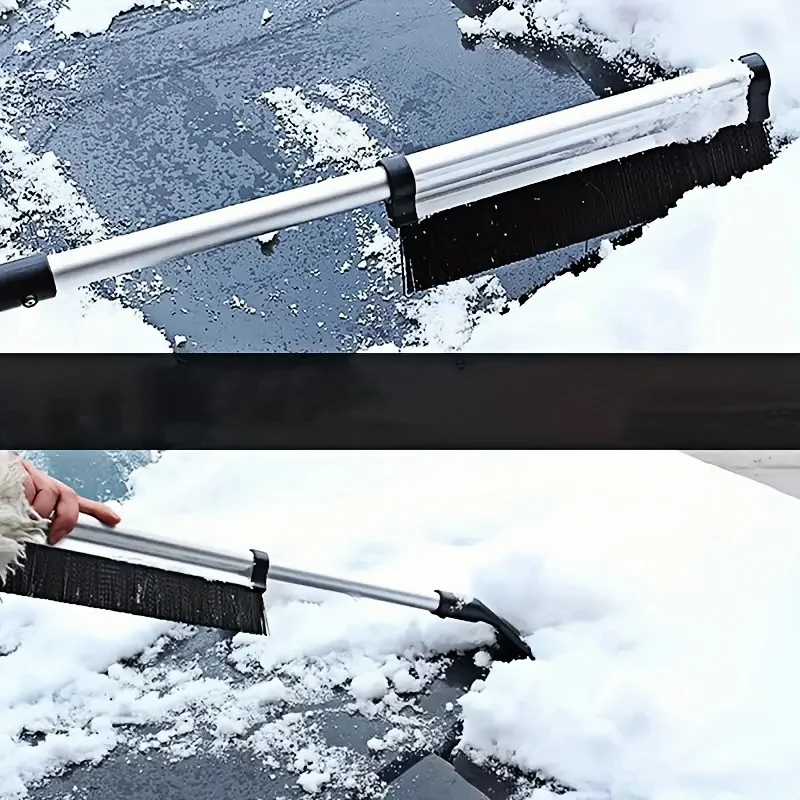 Car windshield wiper, snow removal brush, snow shovel, extendable stainless steel cleaning tool, broom cleaning accessories