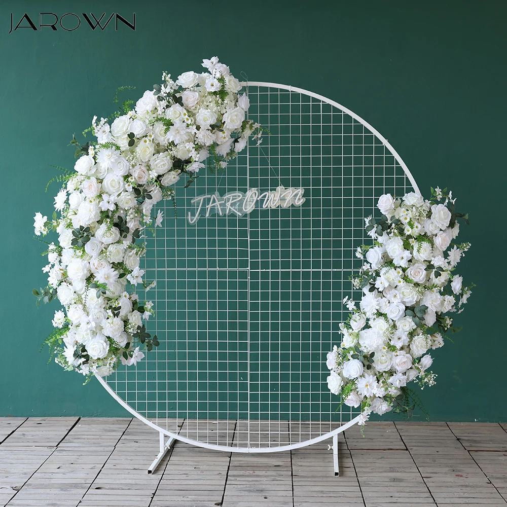 

Customized White Series Rose Chamomile Greens Flower Arrangement for Party Event Backdrop Decoration Artificial Floral Runner