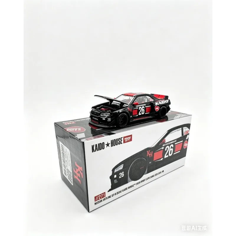 Beijing Model Exhibition HEC Limited Edition KAIDO HOUSE 1/64 Alloy Nissan SKYLINE GT-R R34 Car Model Collection Decoration Item