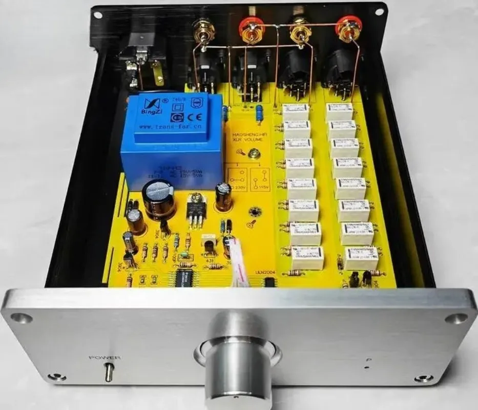 Latest High Accuracy Relay Volume Controller Balanced Potentiometer Passive Preamp XLR Volume Control 0.1%