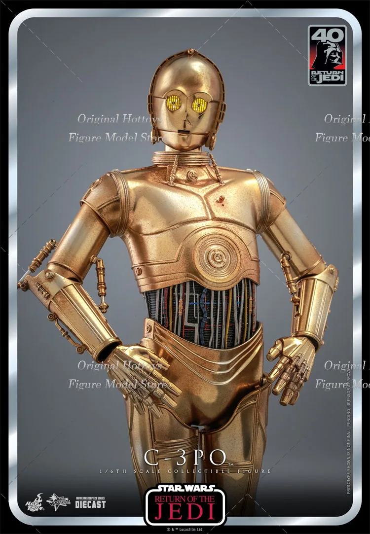 HOTTOYS HT HT 1/6 pria tentara bintang perang 3-kembali Jedi C-3PO Set lengkap 12 inci Model tokoh aksi