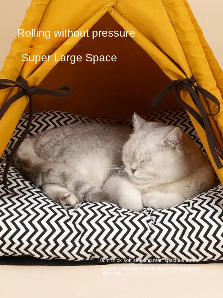 Pet Tent, Pet House, Cat Nest, Semi enclosed, Removable and Washable Pad, Cat Bed, All Seasons Universal Dog Nest, Dog Bed