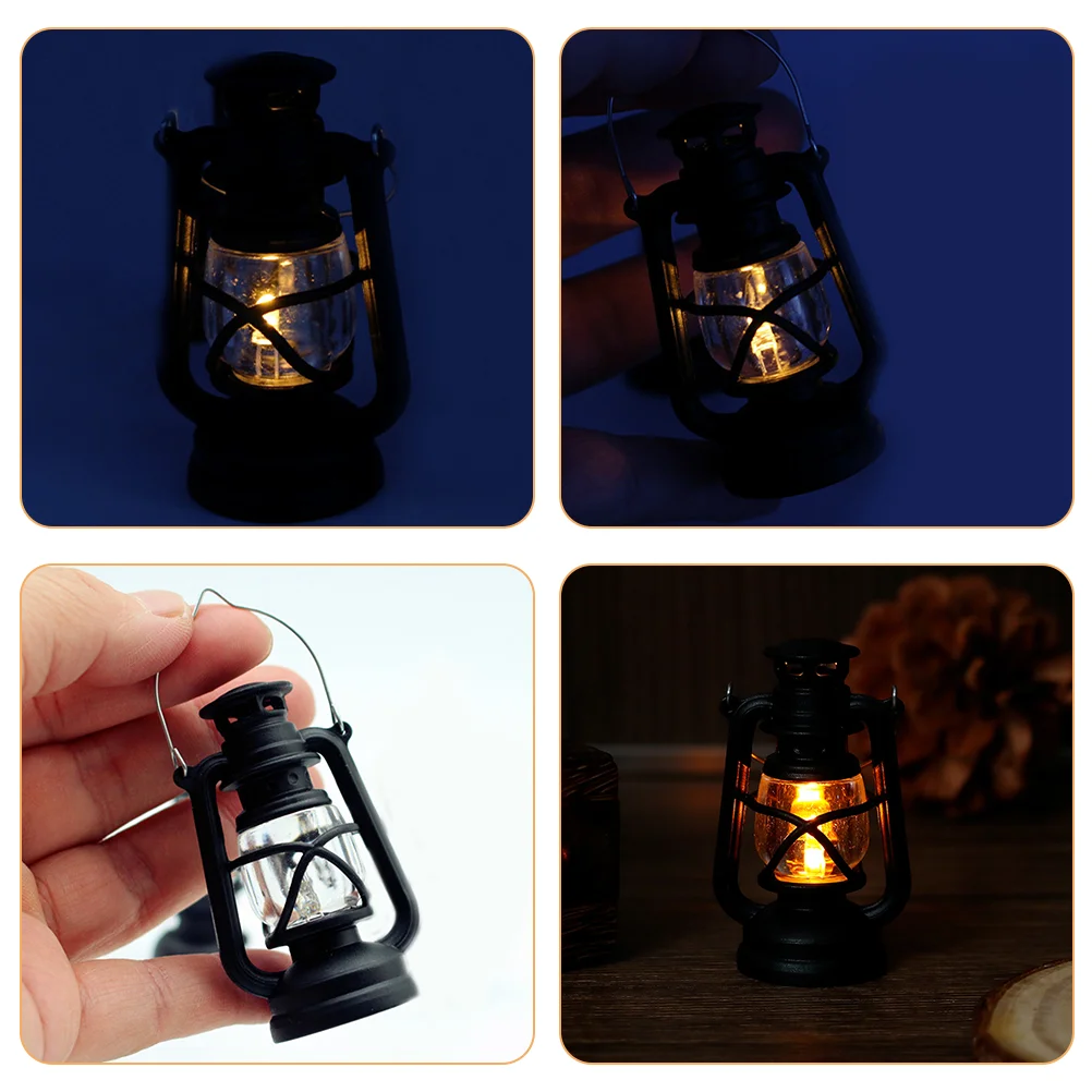 Retro Kerosine Lamp Licht Decoratie Kinderen Speelgoed Lantaarn Model Halloween Kerst Ornament Party Accessoires