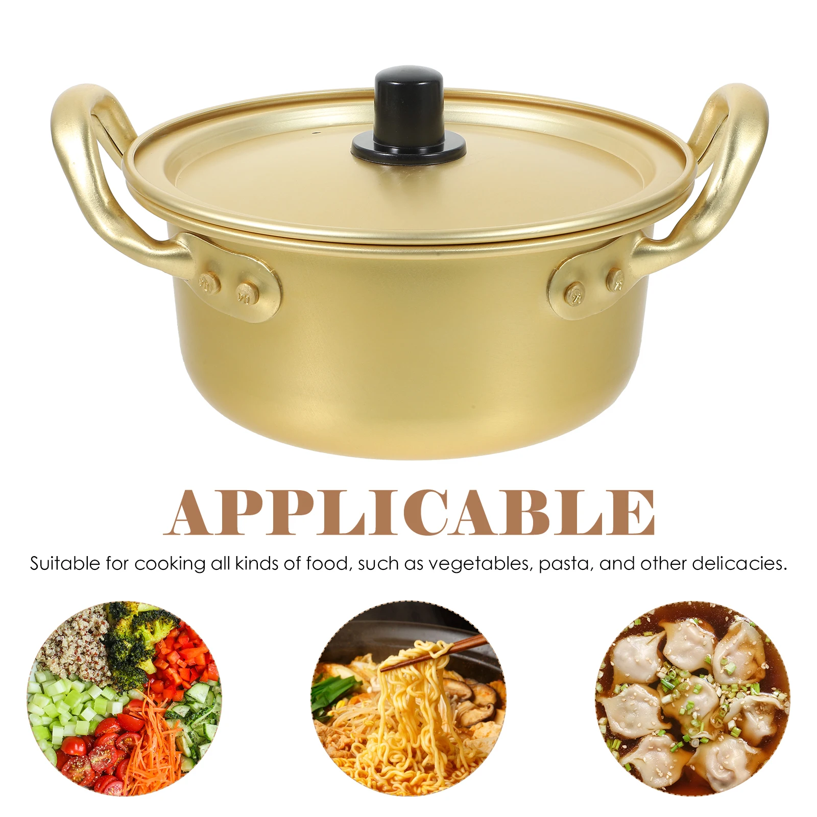 

Ramen Pot Double Handle Anti Scalding Double Handled Instant Noodle Pot Soup Small Hot Instant Noodle Easy Clean Kitchen