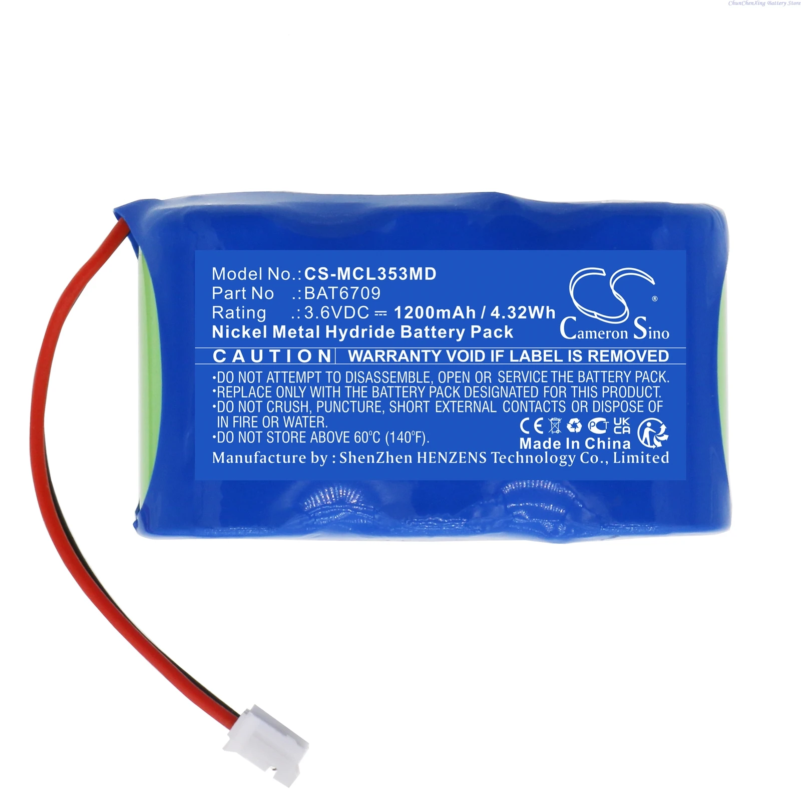 Replacement 3.6V 1200mAh   Medical Battery BAT6709 for Micro Medical MicroLoop 3535 Spirometer