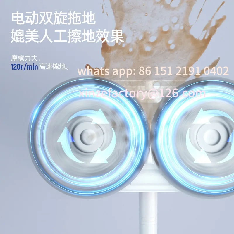 Aanpasbare handwas Gratis elektrische dweil Huishoudelijke draadloze automatische roterende dweilmachine Lui wassen