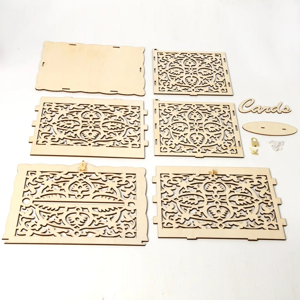 

DIY Wedding Box Wedding Flower Box Hollow Wedding Box Wedding Wood Box Handmade Wedding Box