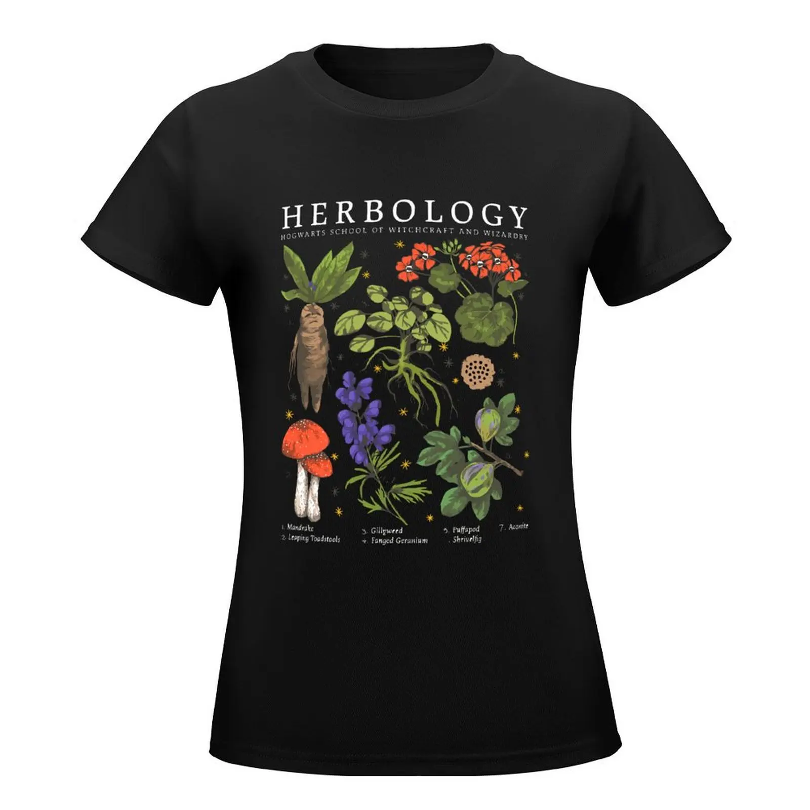 herbology plant T-Shirt female cute clothes plus sizes funny Woman clothing