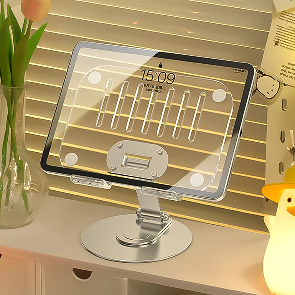 Акриловая подставка для планшета складной Регулируемый Настольный держатель вращающийся на 360 ° держатель для планшетов прозрачный кронштейн для планшета для iPhone iPad