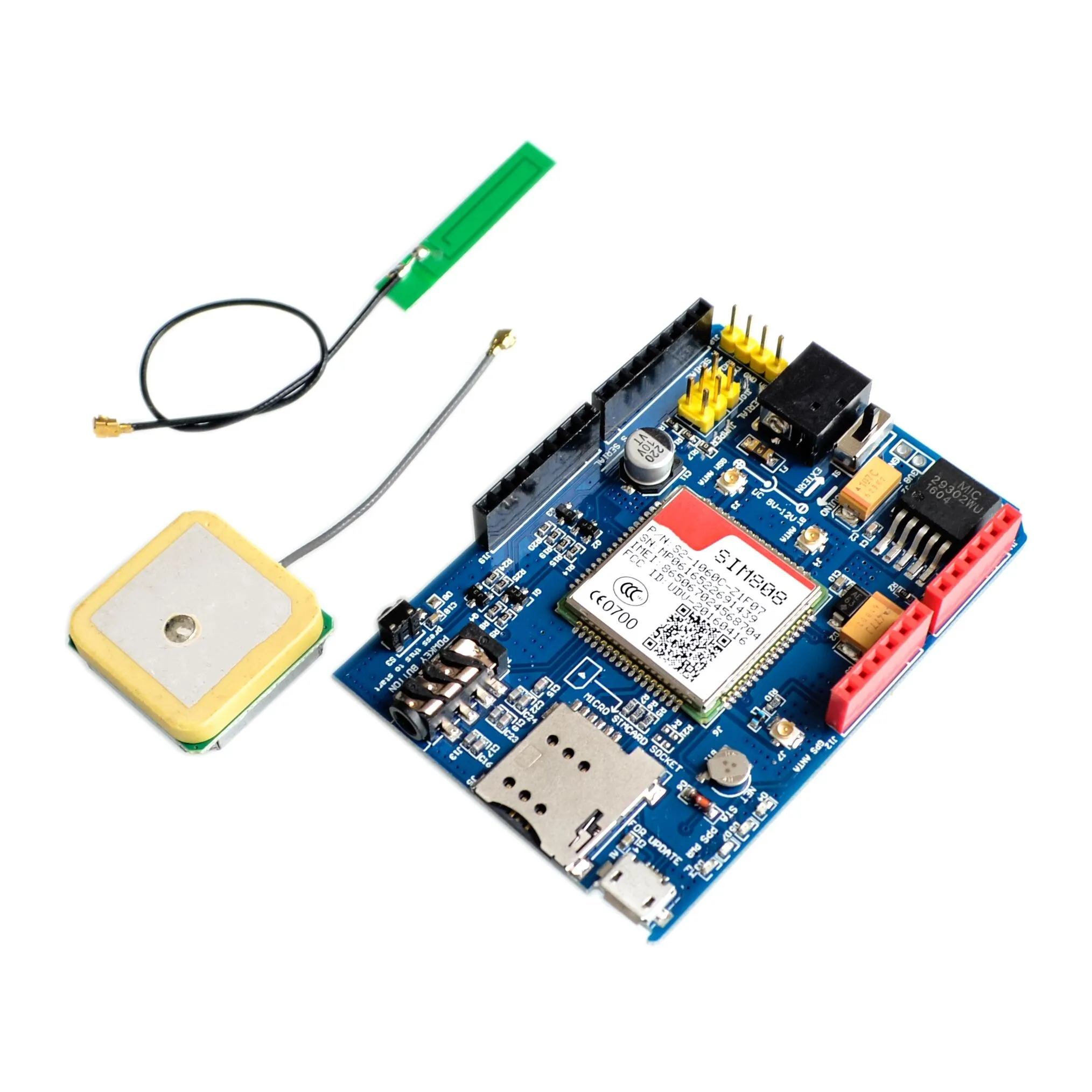 High Quality SIM808 GPRS/GSM+GPS Shield 2 in 1 Shield GSM GPRS GPS Development Board SIM808 Module for