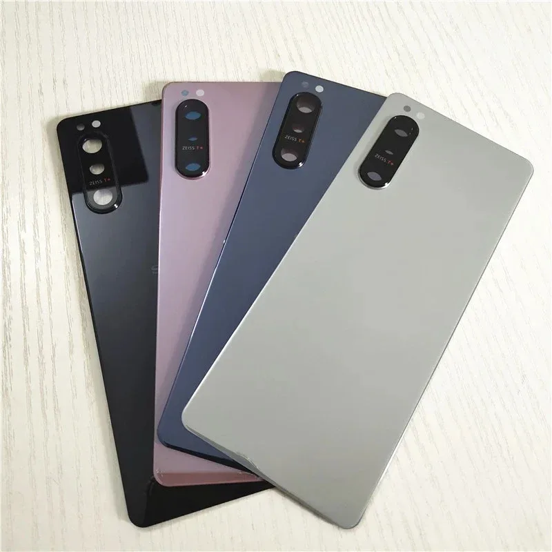 

Задняя задняя дверца корпуса для Sony Xperia 5 II SO-52A XQ-AS52 XQ-AS62 XQ-AS72, стеклянная задняя крышка, запасные части корпуса