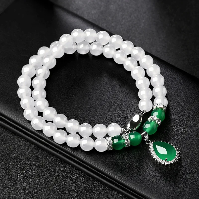 Agate Long Necklace Pendant Accessory Jewelry Women, Fashionable Versatile Autumn And Winter