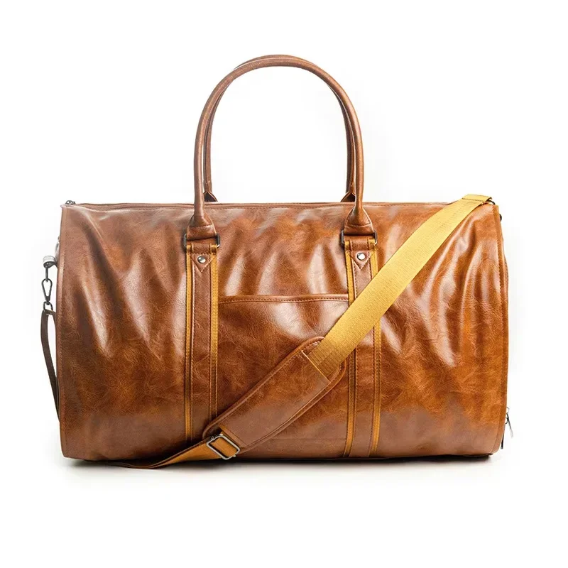 

Carry on Garment Bags for Travel Leather Garment Duffle Bag Convertible Mens with Shoe Compartment Waterproof for Business