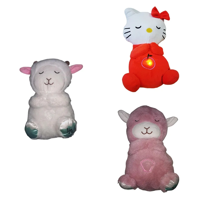 HOT-Breathingsleep และ Playmate Musical ตุ๊กตาเด็ก Plush ของเล่นแสงเสียงทารกแรกเกิด Sensory สบายของขวัญเด็ก