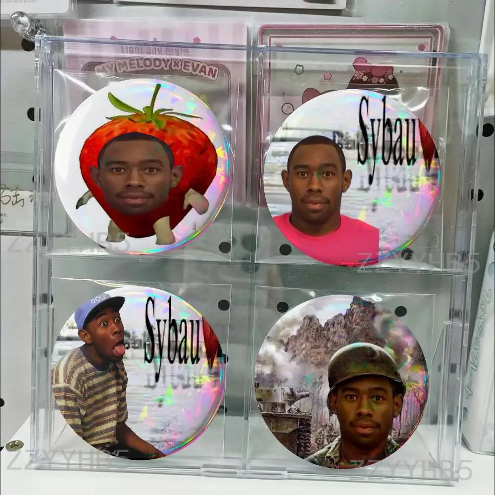 

T-Tyler The Creator Funny Memes Enamel Pin Tinplate Round Brooch Badges 58mm 44mm 32mm 75mm 25mm