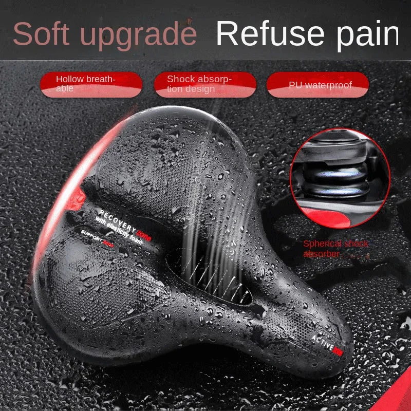 Bike Seat Comfortable & Breathable Bicycle Saddle Cushion Water-Resistant with Dual Shock Absorbing for MTB Mountain Road Bike