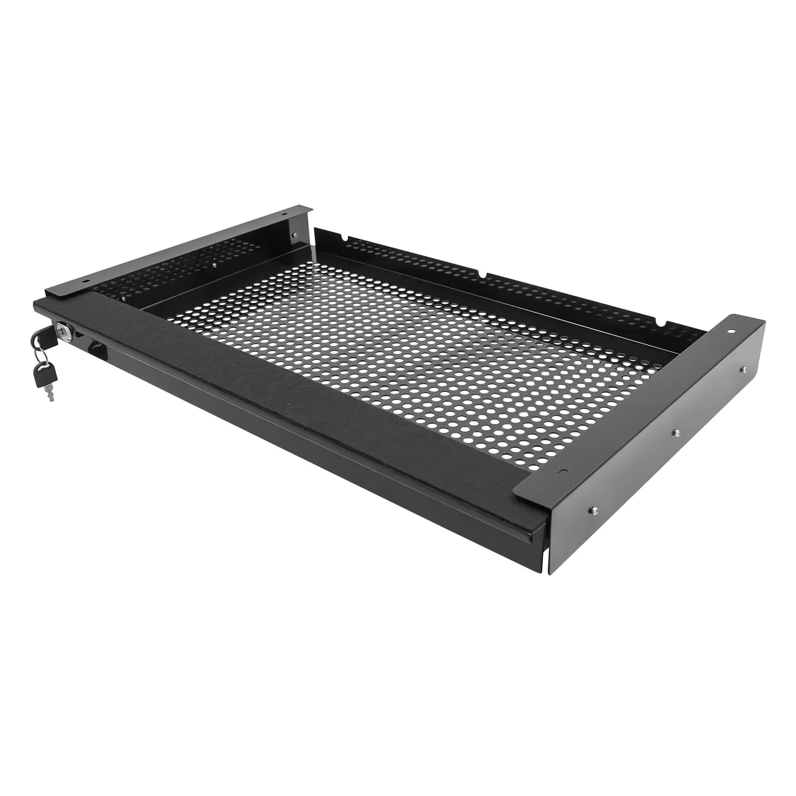 

20 英寸 under Desk Drawer Storage, Pull Out Desk Drawer under Table Metal Sliding Organizer with Keys, Midts Easily Home Office S