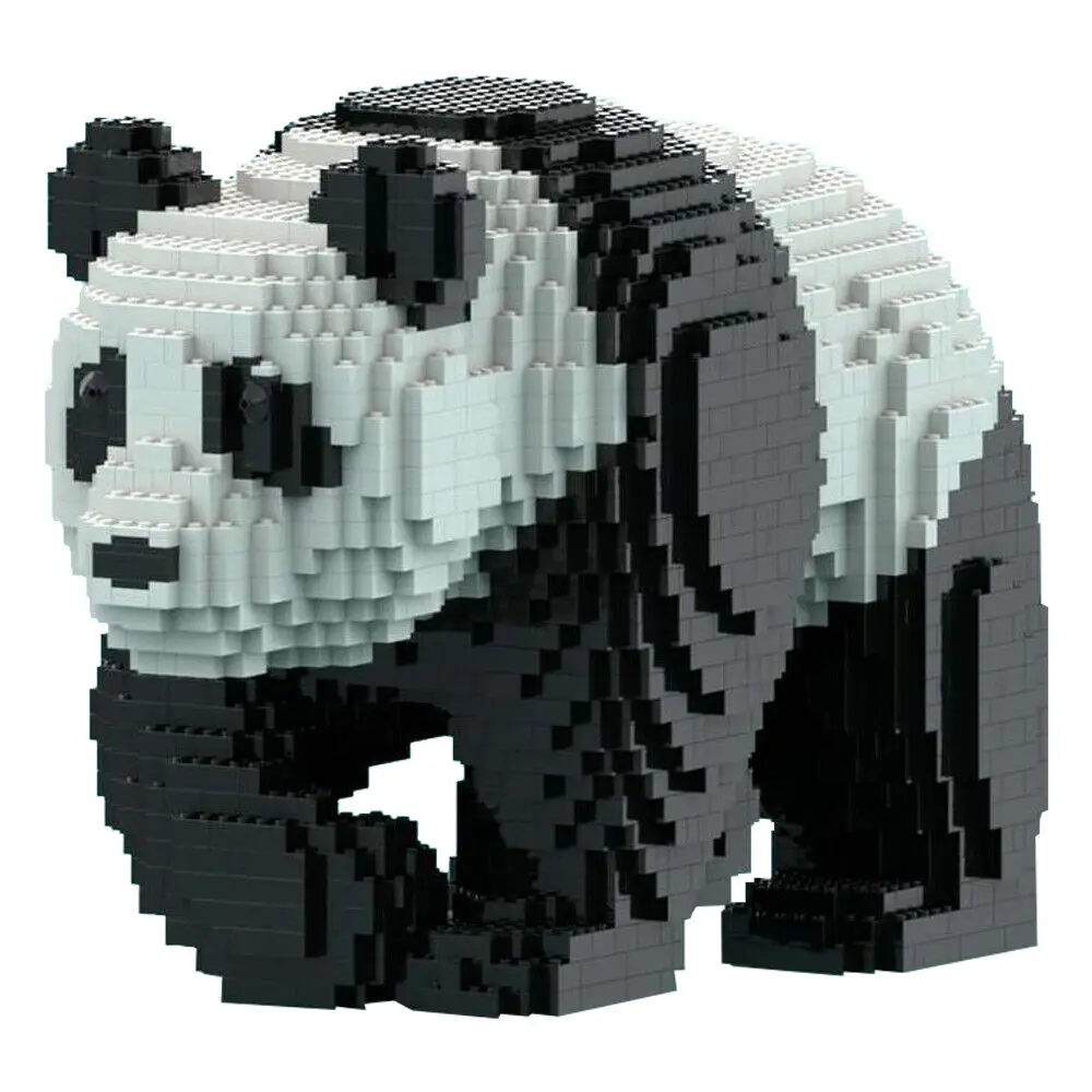 Walking Panda Statue Sculpture for Collection and Display 4102 Pieces MOC