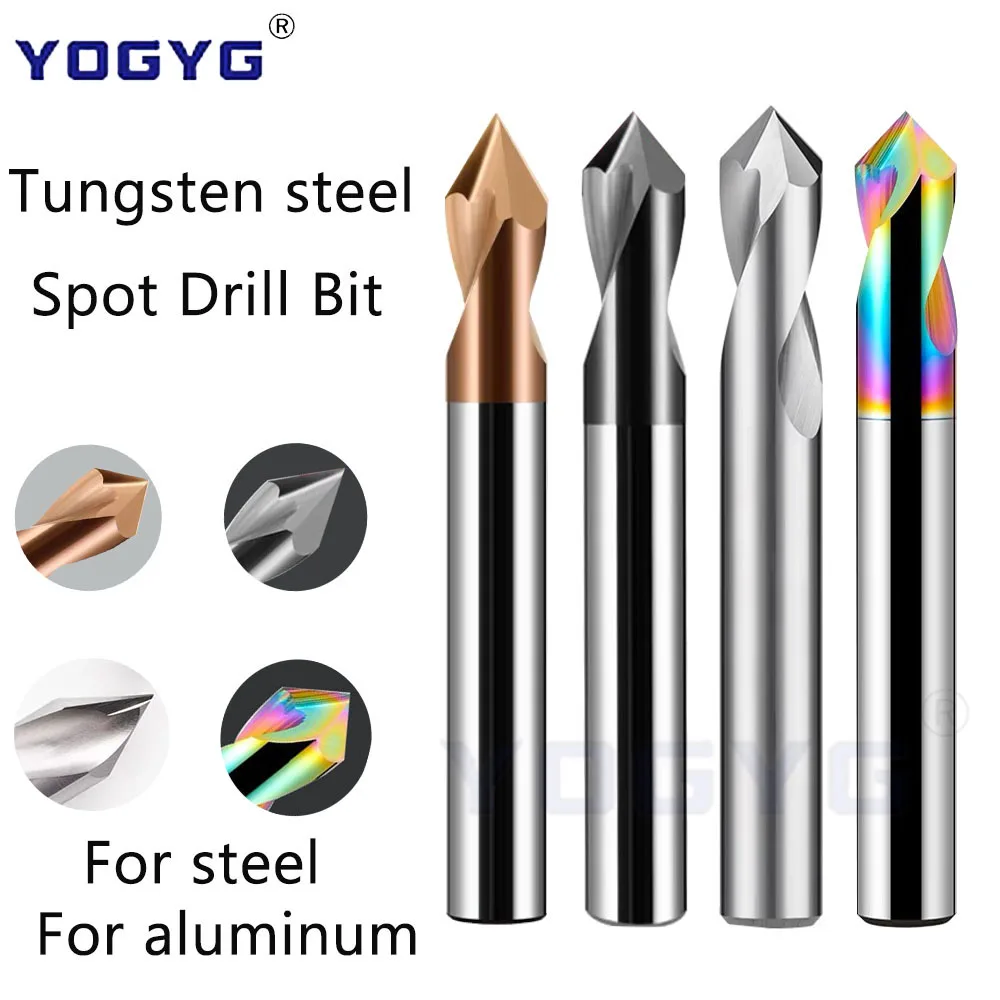 Spot Drill Bit Point Angle 60 90 120 Degrees 1-20mm for Machining Hole Drill Chamfering Tools carbide end mill Steel aluminum