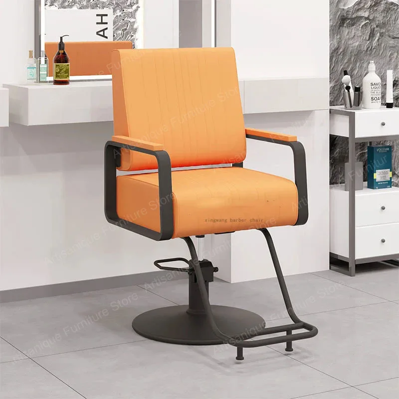 Industrial Space Saving Barber Chair Practical Professional Salon Chair Cushioned Styling Friseurstuhl Barbershop Equipment