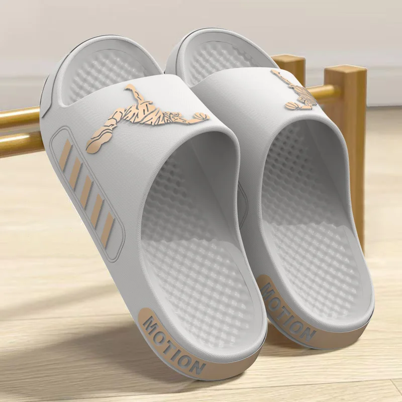 Men's slippers for outdoor wear, summer home, thick soled shower, anti slip sports, cool slippers for cooldown image 3