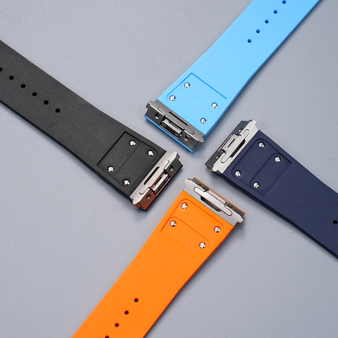 ل كارتييه جديد سانتوس متوسطة الإفراج السريع حزام (استيك) ساعة فلوروروبر حزام WSSA0010 استبدال سوار الرجال 21 مللي متر حزام فيتون #5